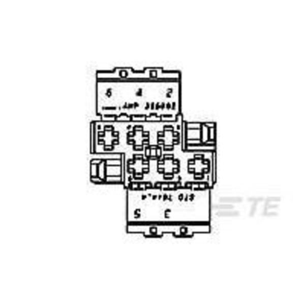 Te Connectivity 4P HSG F/JUNIOR TIMER BLK 365060-3